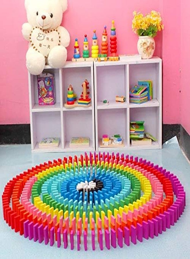 REDITEX 120 pcs Colorful Wooden Domino Block Set for Kids Educational and Learning Activity Game Play | Helps in Skill Development and Color Recognition (12 Colors) - Image 1